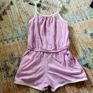 Cat and Jack xs 4/5 purple polka dot girls romper